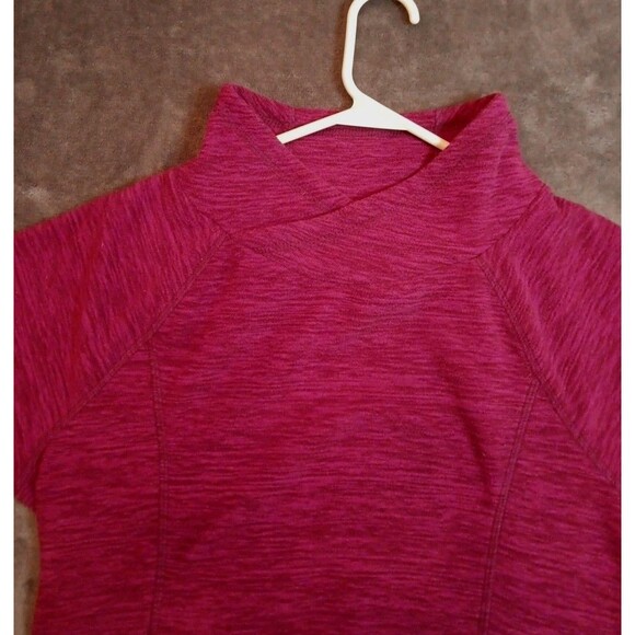 St John's Bay Women’s Pull Over Mock Neck Sweat Shirt Fuchsia M - Picture 5 of 6